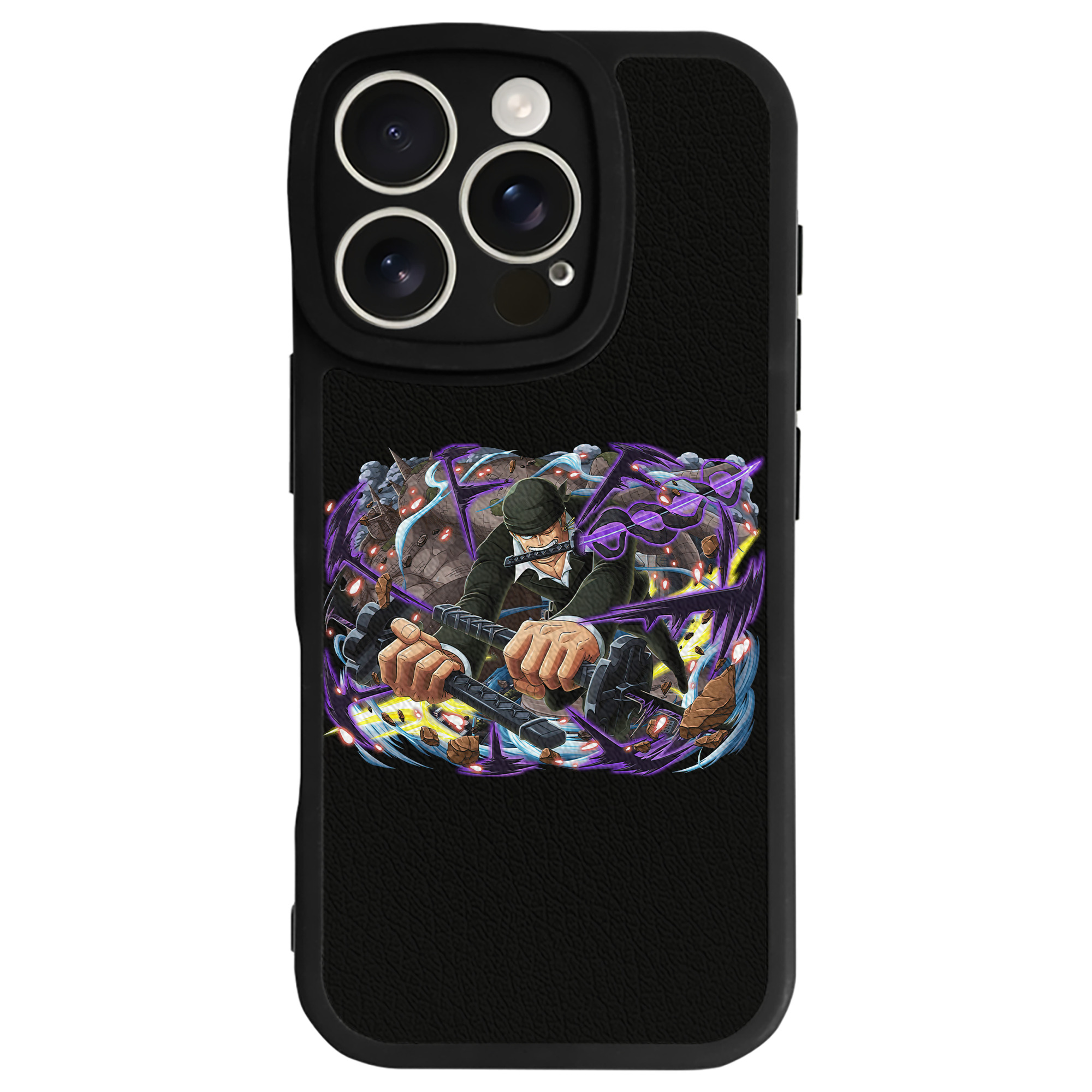 （画像用） ワンピース ロロノア・ゾロ ONE PIECE Roronoa Zoro 【iPhone 16シリーズ対応】シリコンスマホケース（レザー調） 材質：シリコン